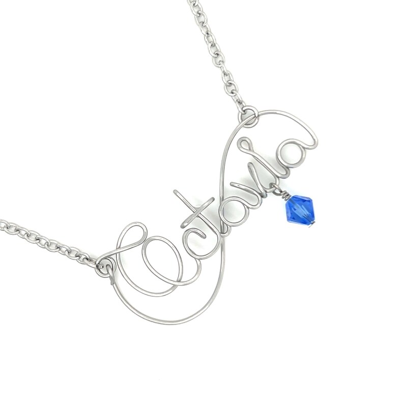 Stainless Steel Wire Script Name Necklace | Personalized Custom Name Jewelry Gift image 8