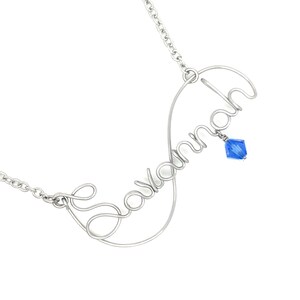 Stainless Steel Wire Script Name Necklace | Personalized Custom Name Jewelry Gift image 5