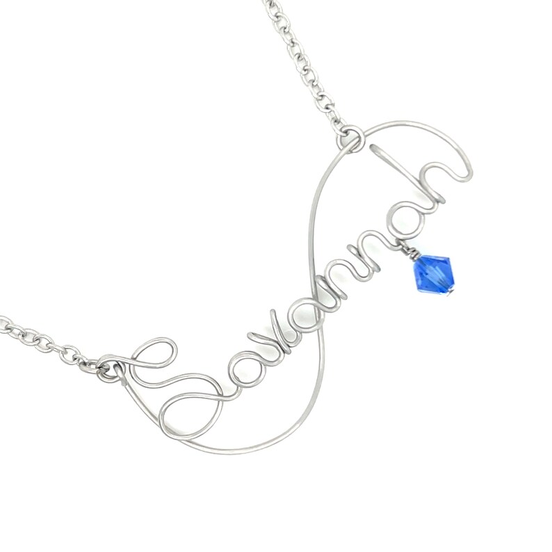 Stainless Steel Wire Script Name Necklace | Personalized Custom Name Jewelry Gift image 5