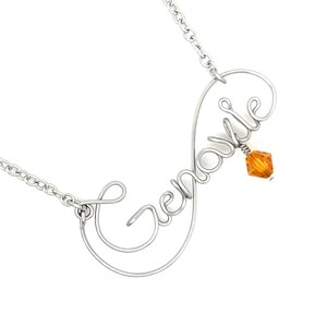 Stainless Steel Wire Script Name Necklace | Personalized Custom Name Jewelry Gift image 7