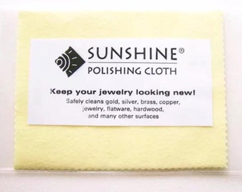 Chiffon à Polir Jaune Sunshine - 12,7 X 19,9 Cm, Pour Bijoux En Argent, Or, Laiton Et Cuivre - 5