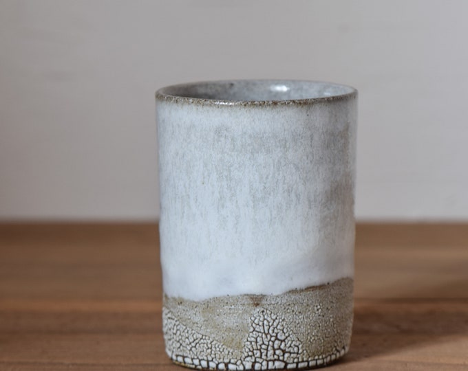 White Crackle Tumbler (T11)