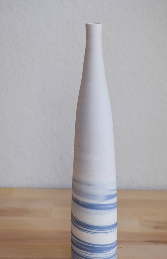 Marbled Vase blue white vase bud vase ceramic bud vase contemporary vase flower vase handmade vase interior design bottle vase V62 il 570xN eh6d