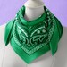 Green Paisley Bandana Traditional Pattern Head Wrap or Hair - Etsy