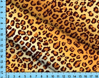 Leopard Print Fabric By the Yard, Animal Fur Skin Print Fabric