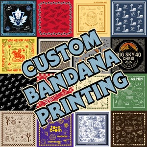 Bandana estampada com a sua imagem - Popeline clássica ou cetim sedoso