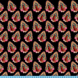 Our Lady of Guadalupe Fabric: Saint Virgin Mary Print By the Yard image 2