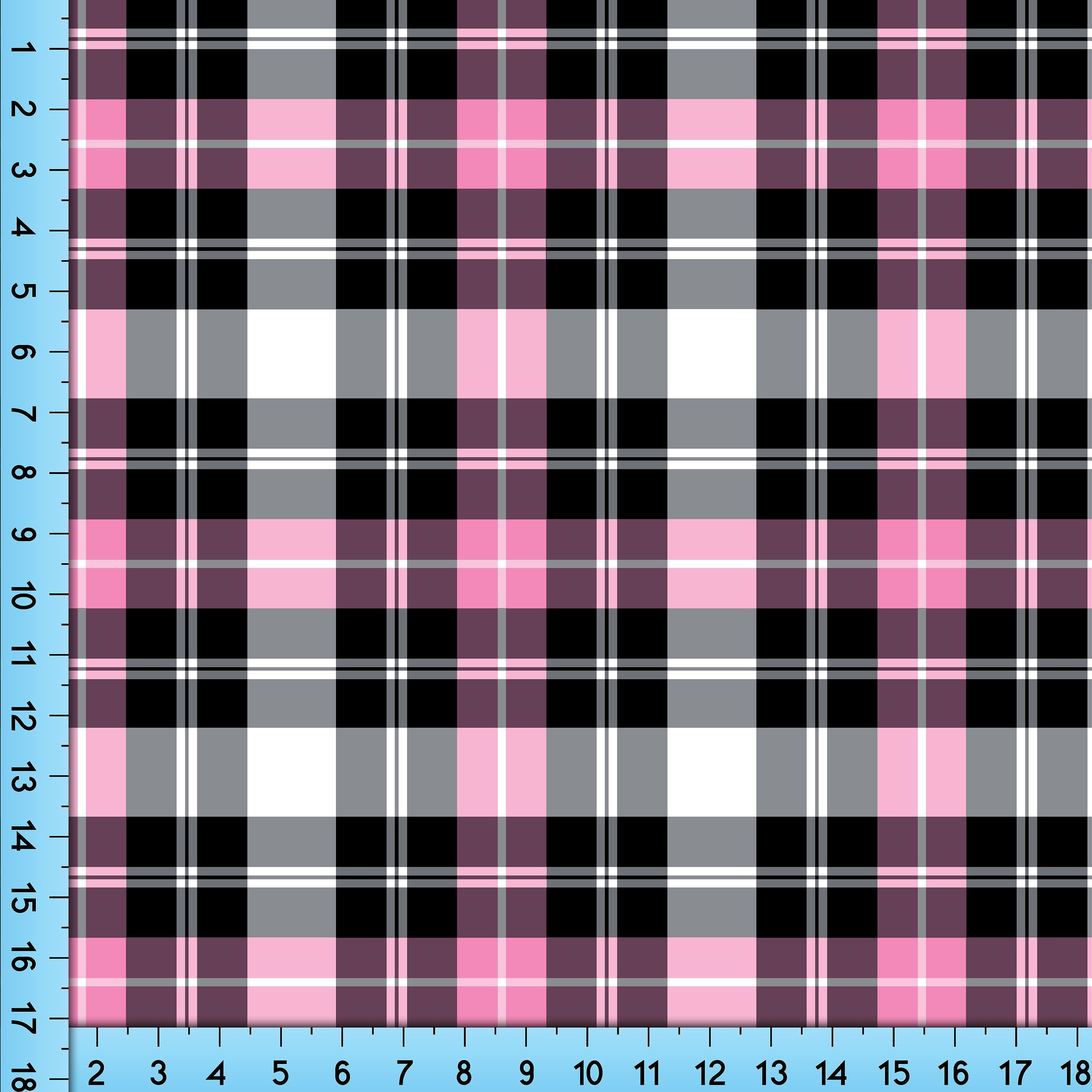 Pink Black Plaid Print Fabric, Checkered Tartan Plaid Pattern Design Fabric  by the Yard -  Sweden