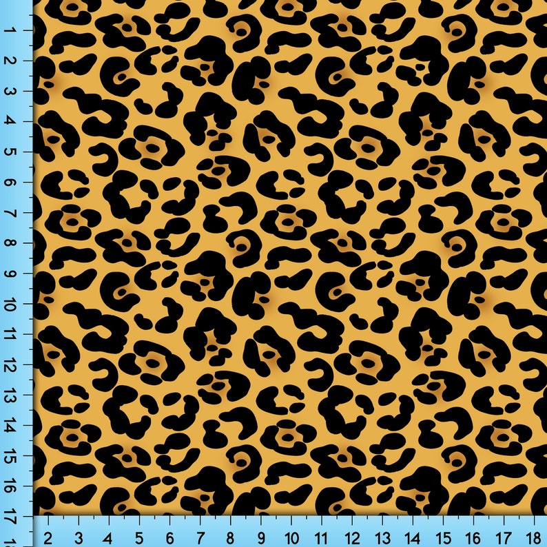 Jaguar Animal Print Fabric by the Yard Half Yard and Fat - Etsy