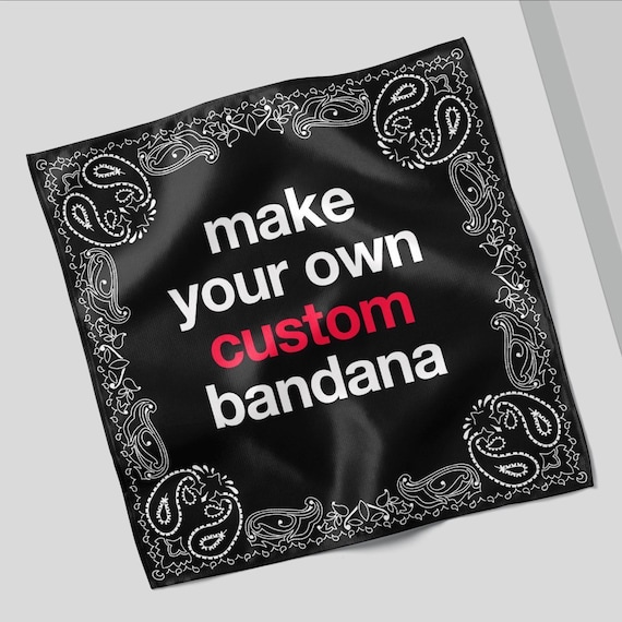 Personalized Bandanas - Custom Printed with Your Image on Classic Poplin or Silky Satin