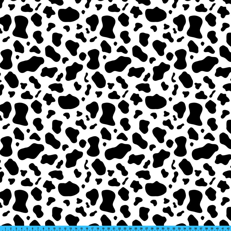 Cow print fabric pattern printed by the yard half yard and etsy