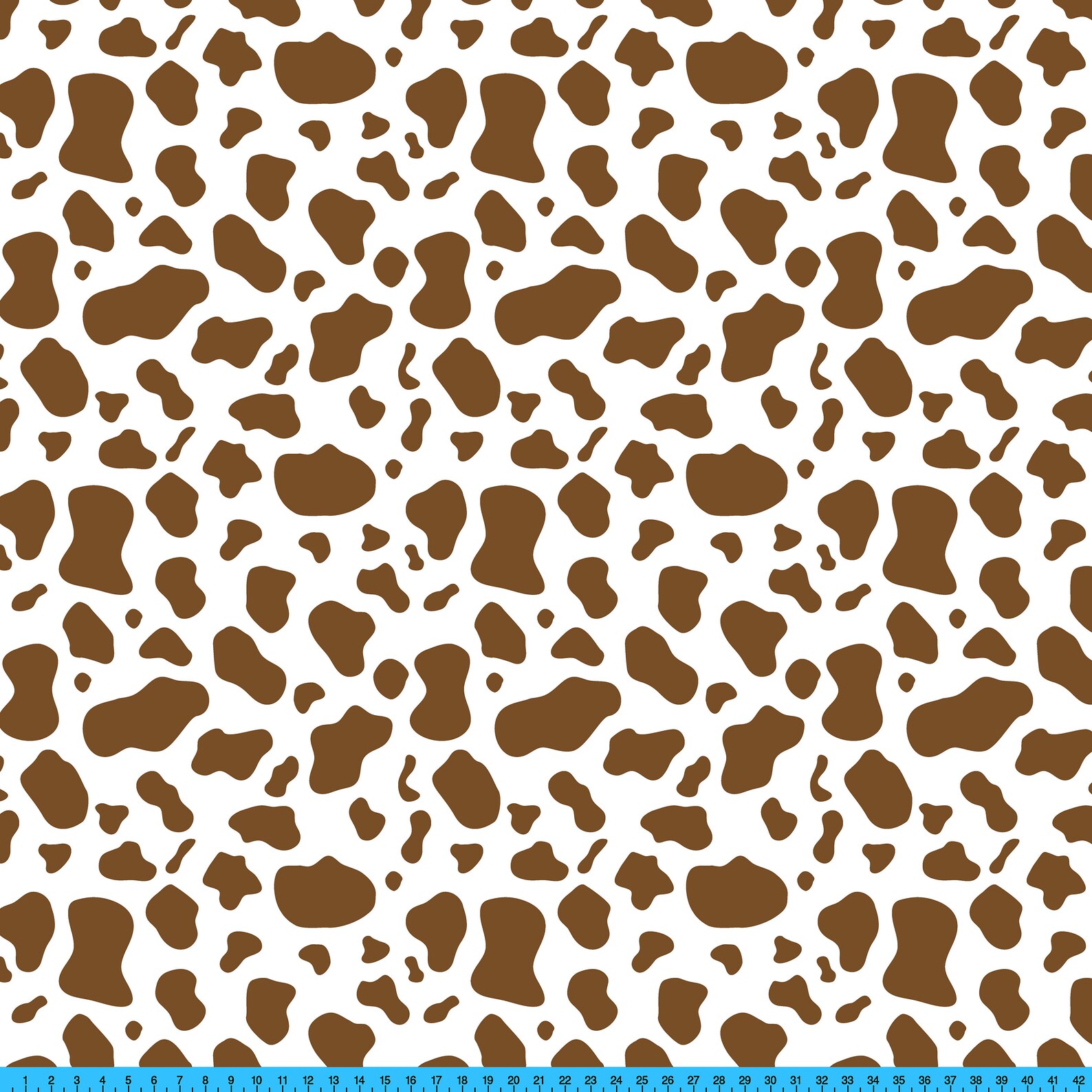 Cow Print With Brown Spots Fabric Pattern by the Yard Half Etsy