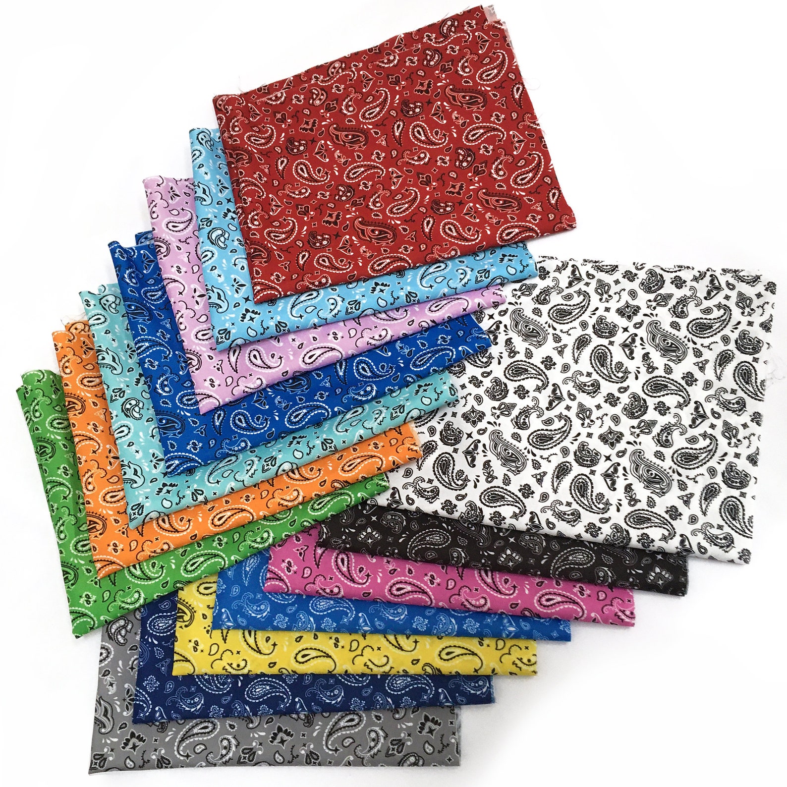 Paisley Fabric Bundle 14 Fat Quarters 3.5 Yards of Assorted Etsy