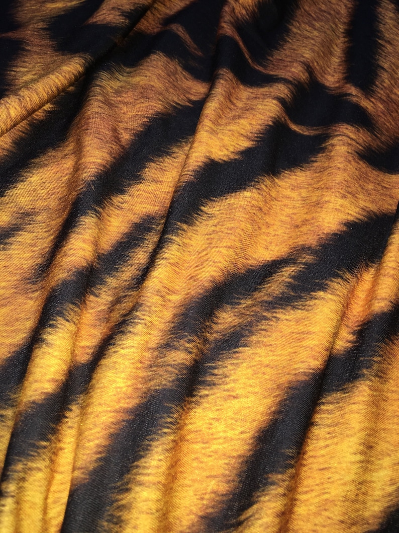 Tiger Print Fabric By the Yard, Half Yard and Fat Quarter image 6