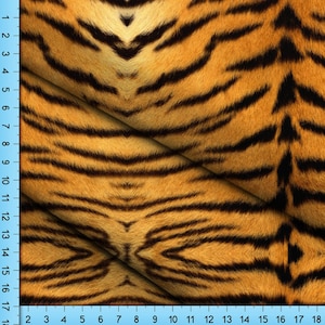 Tiger Print Fabric By the Yard, Half Yard and Fat Quarter