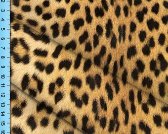 Leopard Print Fabric By the Yard, Half Yard and Fat Quarter