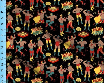 Tela de lucha libre mexicana cortada a medida, medio patio, cuarto gordo