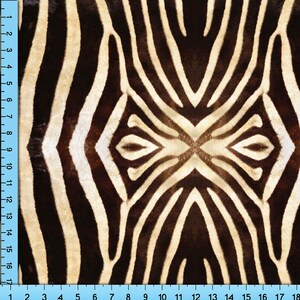 Zebra Skin Print Fabric, Realistic Zebra Fur by the Yard
