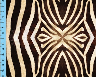 Zebra Skin Print Fabric, Realistic Zebra Fur by the Yard