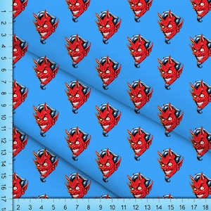 Red Devil Fabric: Novelty Print By The Yard