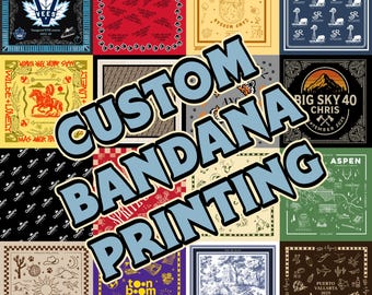 Printed Bandana with Your Image - Classic Poplin or Silky Satin