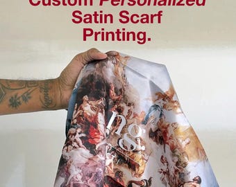 Custom Satin Scarf Printing with Your Personalized Design