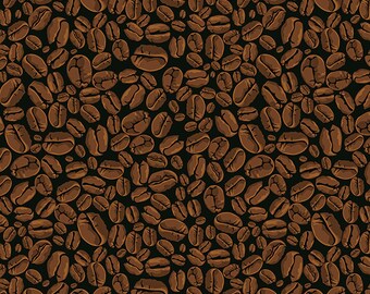 Coffee Beans Fabric Print By The Yard