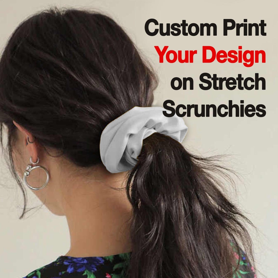 Custom Printed Scrunchies: Personalized Spandex Hair Ties