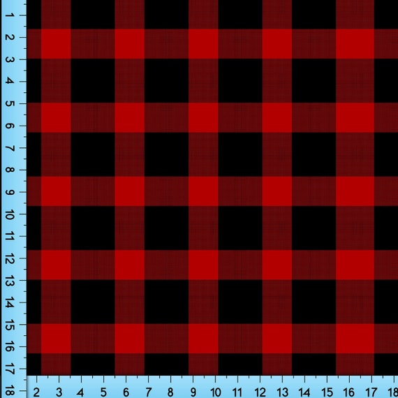 Lumberjack Plaid Fabric, Red and Black Pattern Tartan Fabric Print