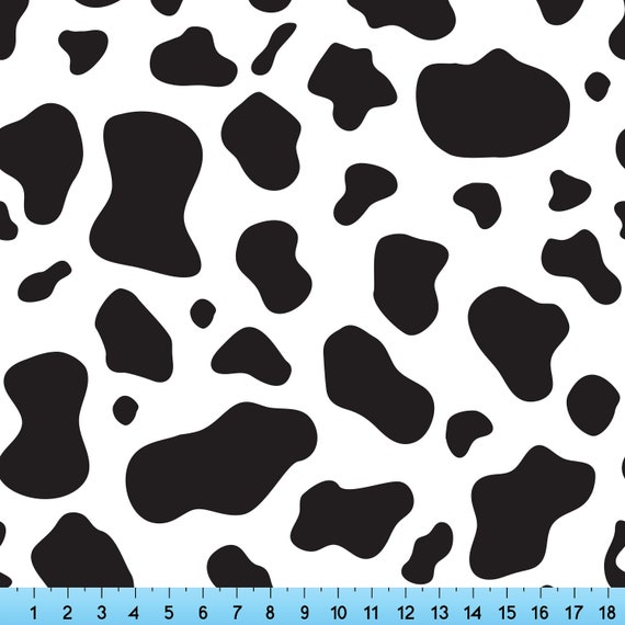 Cow Print Fabric By The Yard Half Yard And Fat Quarter Etsy