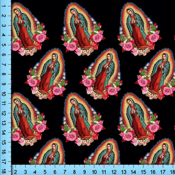 Our Lady of Guadalupe Fabric: Saint Virgin Mary Print By the Yard