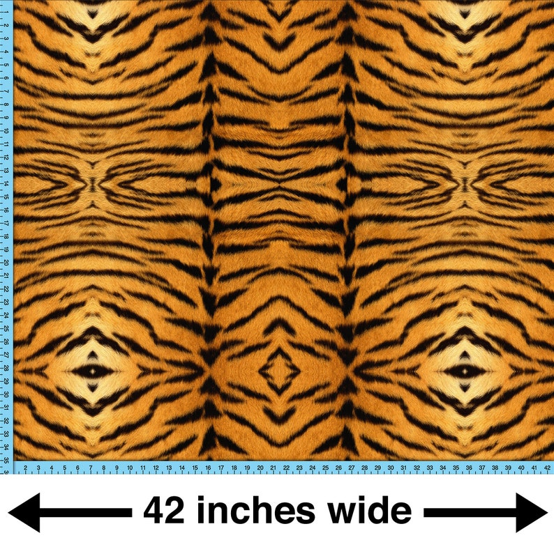 Tiger Print Fabric By the Yard, Half Yard and Fat Quarter image 2