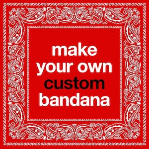 Custom Personalized Bandanas with your Photo or Text image 1