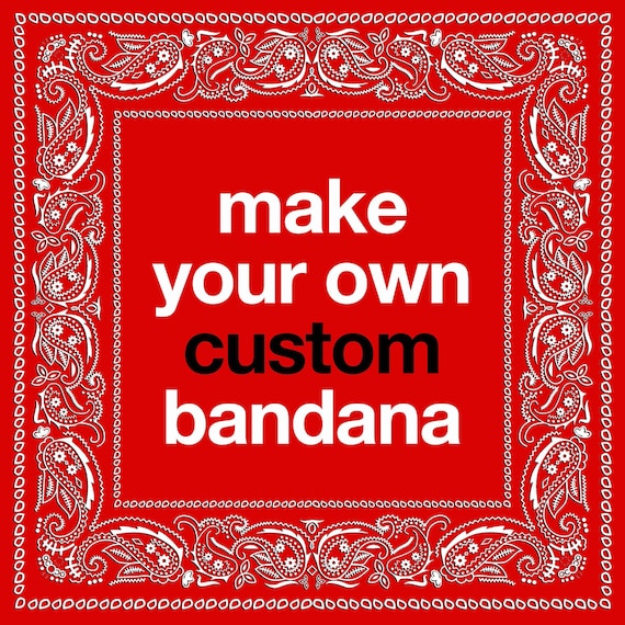 Custom Personalized Bandanas with your Photo or Text