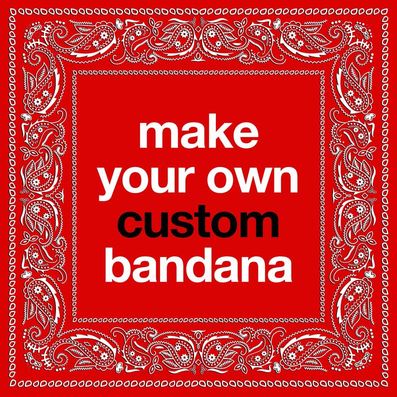 Custom Personalized Bandanas with your Photo or Text image 1
