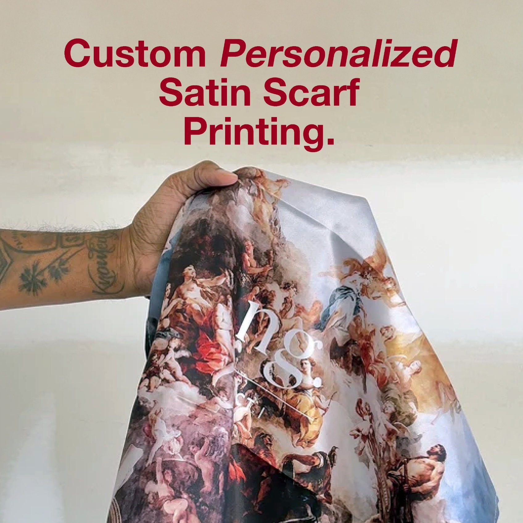 Make Your Own Custom Satin Head Scarf Printed with Your Design