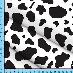 Cow Print Fabric: Jersey, Knit, Satin, Poplin By The Yard