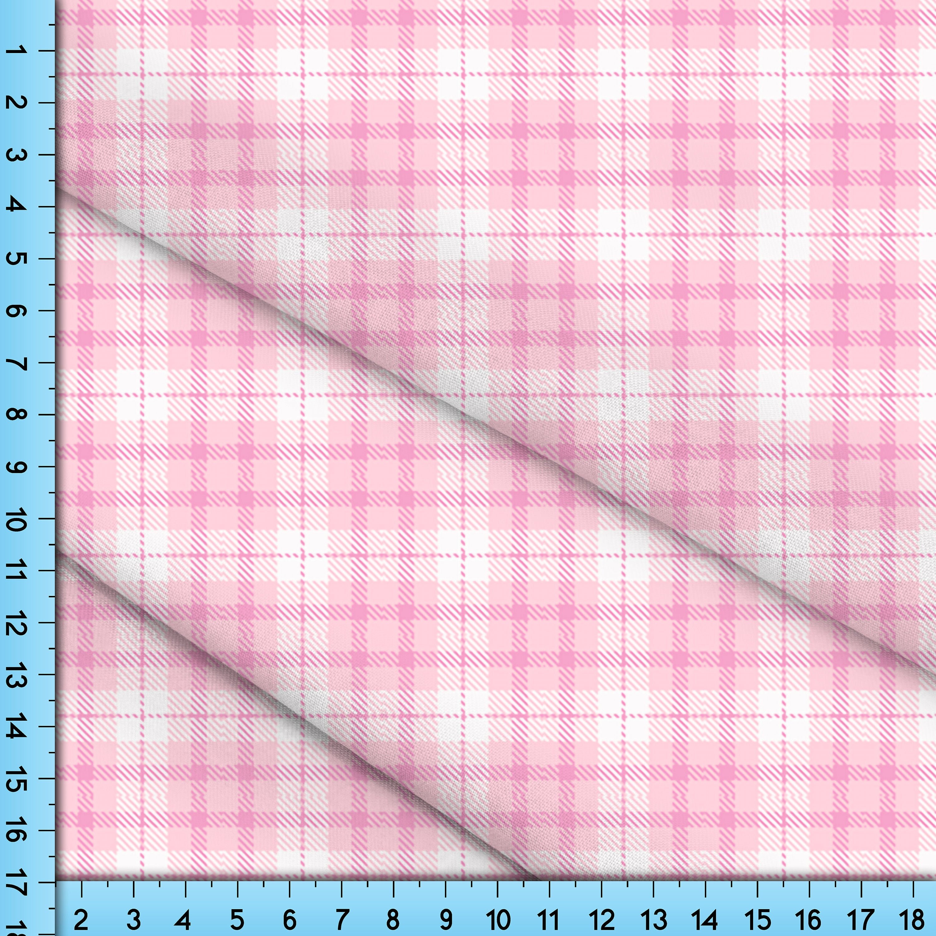 Hot Pink Gingham check on 5/8 white single face satin, 10 yards