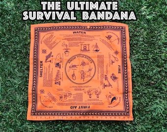 Conseils pour la survie dans la nature Bandana pour les amateurs de randonnée, de camping et de plein air.