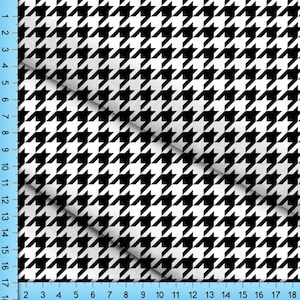 Houndstooth Fabric By The Yard, Black & White Pattern