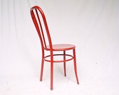 Vintage Red Metal Chair, Ice Cream Chair, Vintage Ice Cream Parlor Chair, Retro Bistro Chair