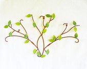 Vintage  Metal Wall Hanging,  Indoor Outdoor Wall Decoration, Nature Inspired Garden Wall Hanging, 3D Green Leaf Wall Art
