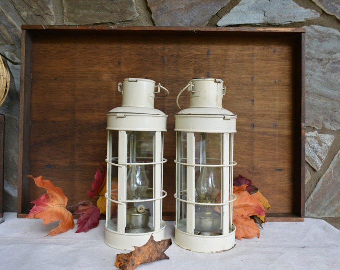 Vintage Nautical Oil Lamps Hanging Oil Lanterns Vintage Etsy