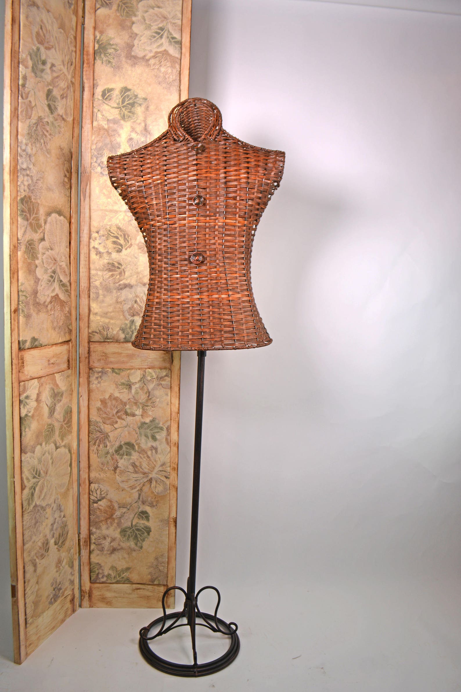 Torso Dress Form Vintage Mannequin Body Wicker Dress Form Etsy