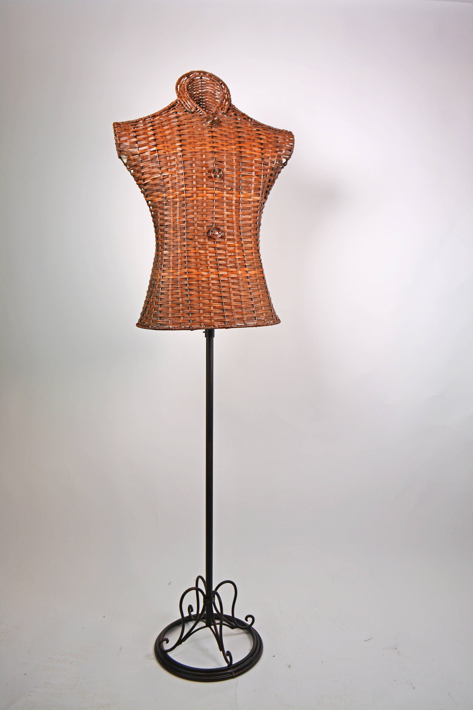 Torso Dress Form Vintage Mannequin Body Wicker Dress Form Etsy
