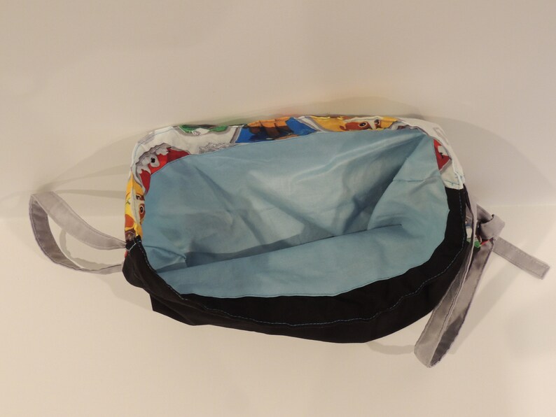 Boy or Girl Bag Handmade Drawstring Bag Paw Patrol Print Style Bag Paw Patrol Fabric Bag Gray Color Drawstring Bag Free Shipping