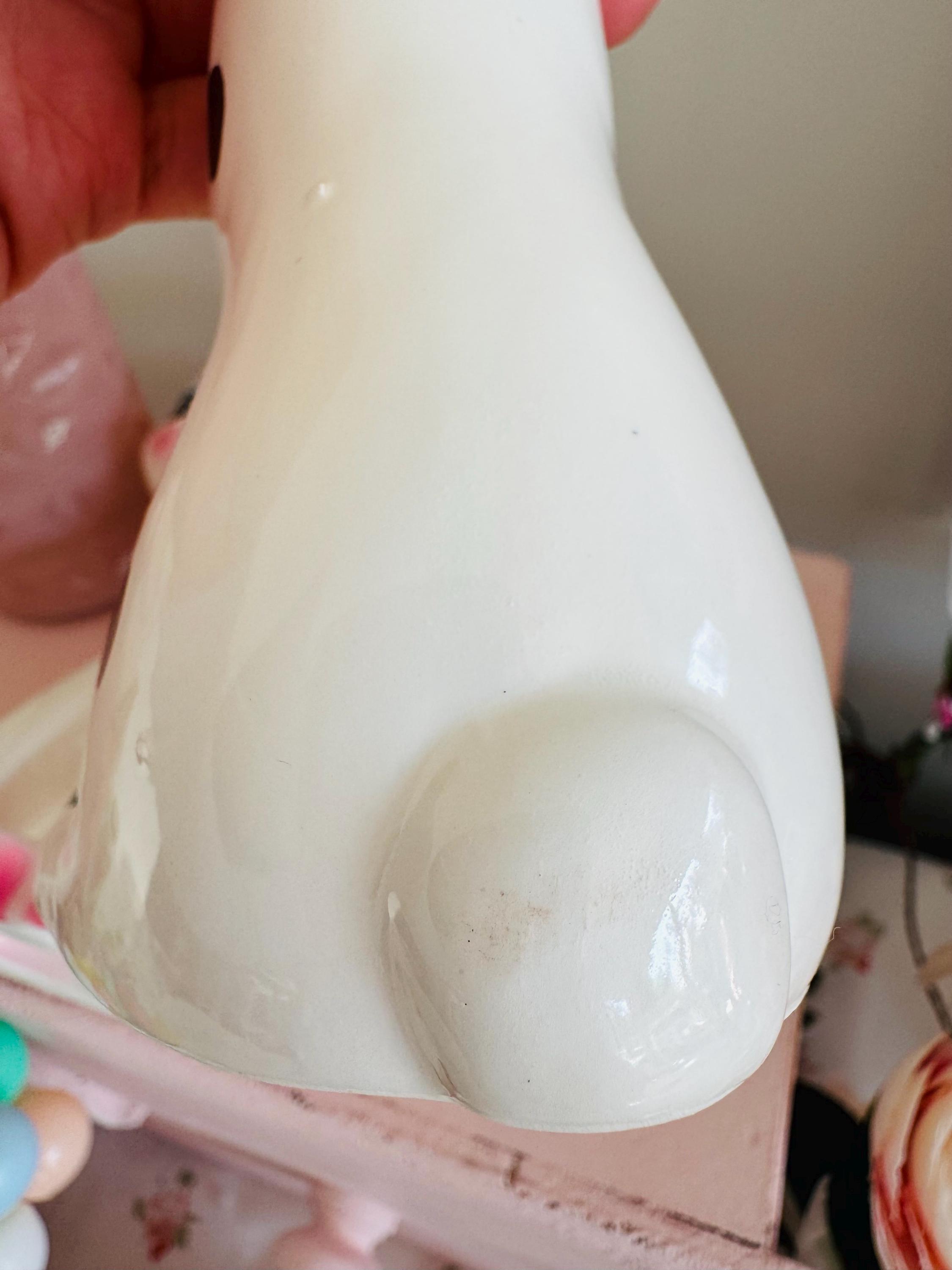 ヴィンテージ キッチュ 日本製 陶器製 大型 水玉模様 子犬 置物 セット