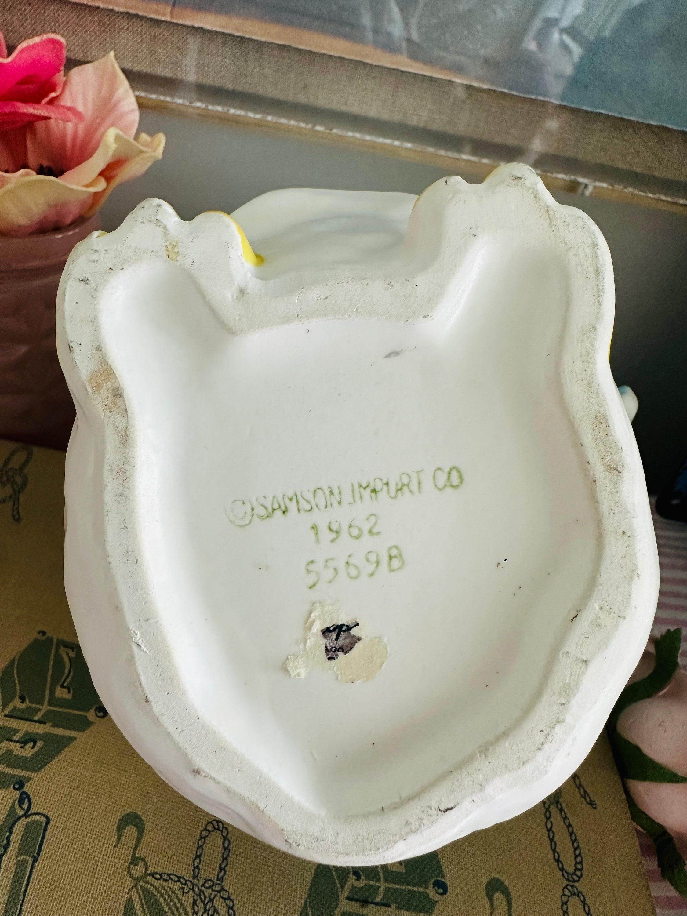 ヴィンテージ レルポ ジャパン 陶器 ブルーバード 三つ編みの青い鳥の