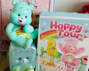 Figurine de poupée Happy Tour Wish Baby Carebear bleu vert avec bagage - boîte incluse