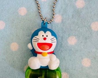 Sello de goma vintage japonés de Doraemon con figura rodante - Raro